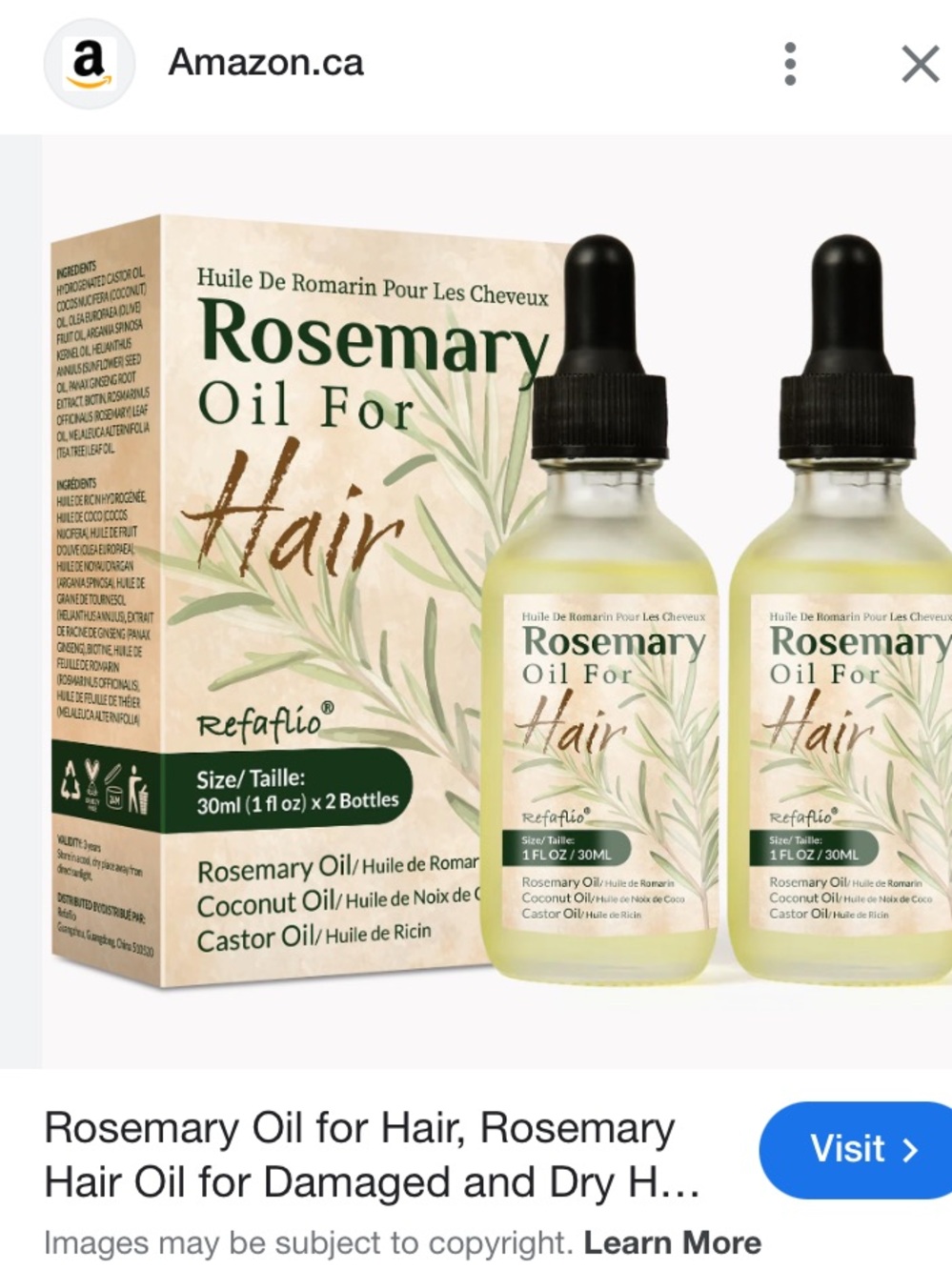 Rosemary Oil for Hair (Unisex)
